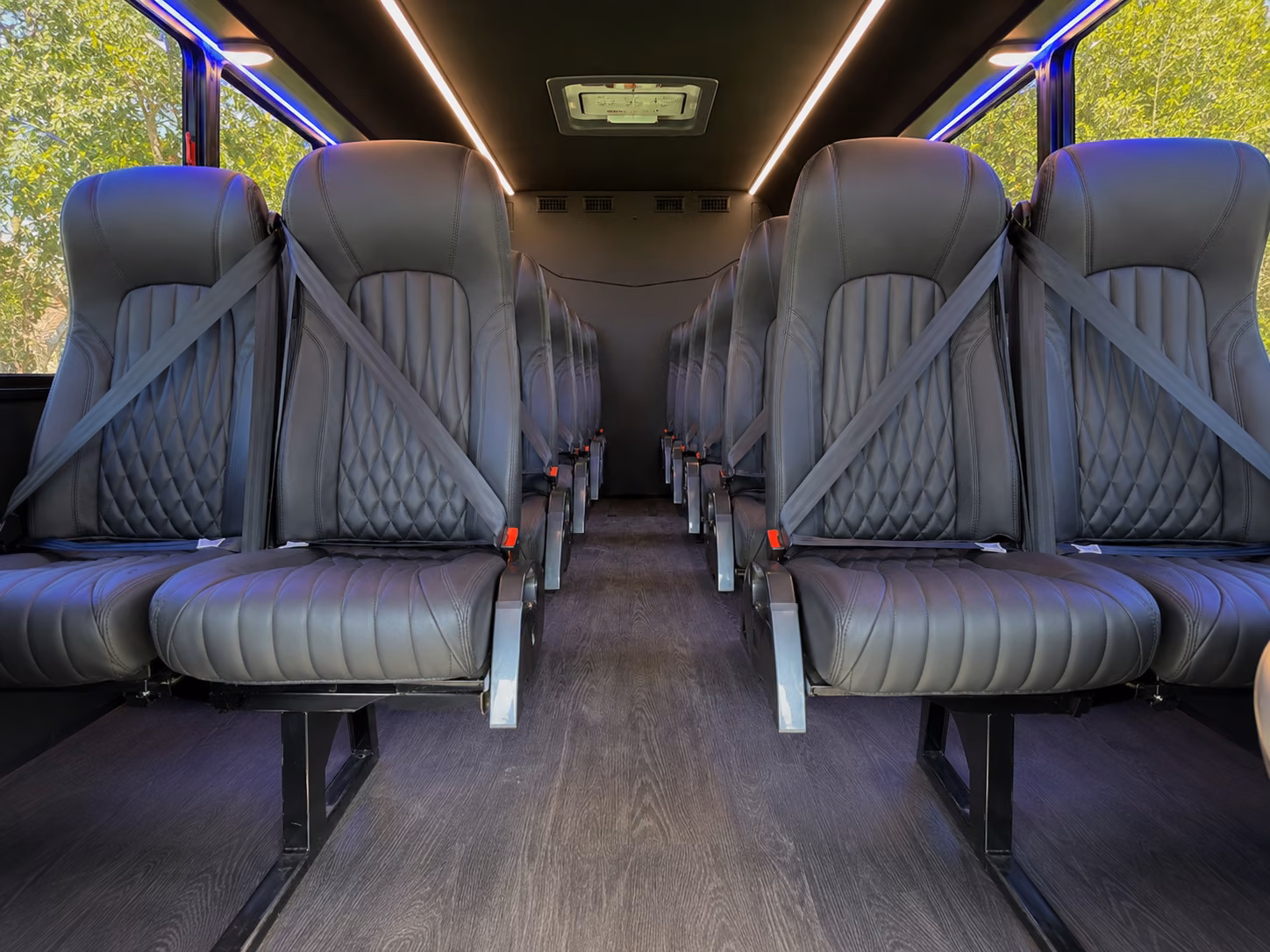 starkville 18 passenger minibus inside