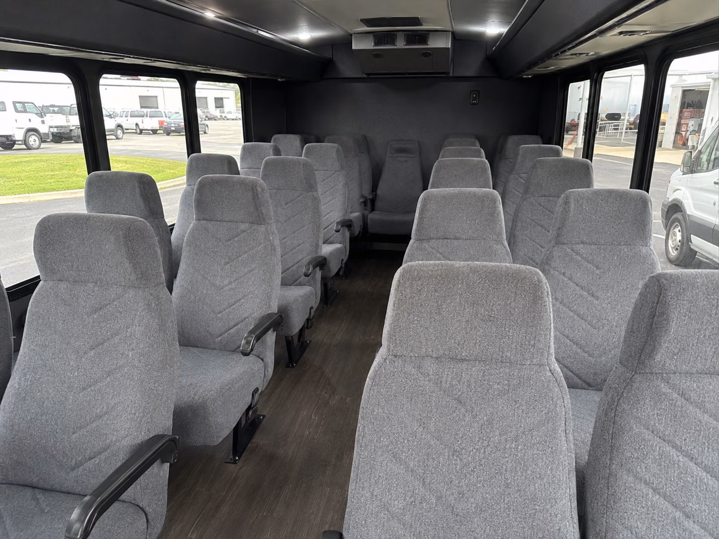 starkville 20 passenger minibus inside