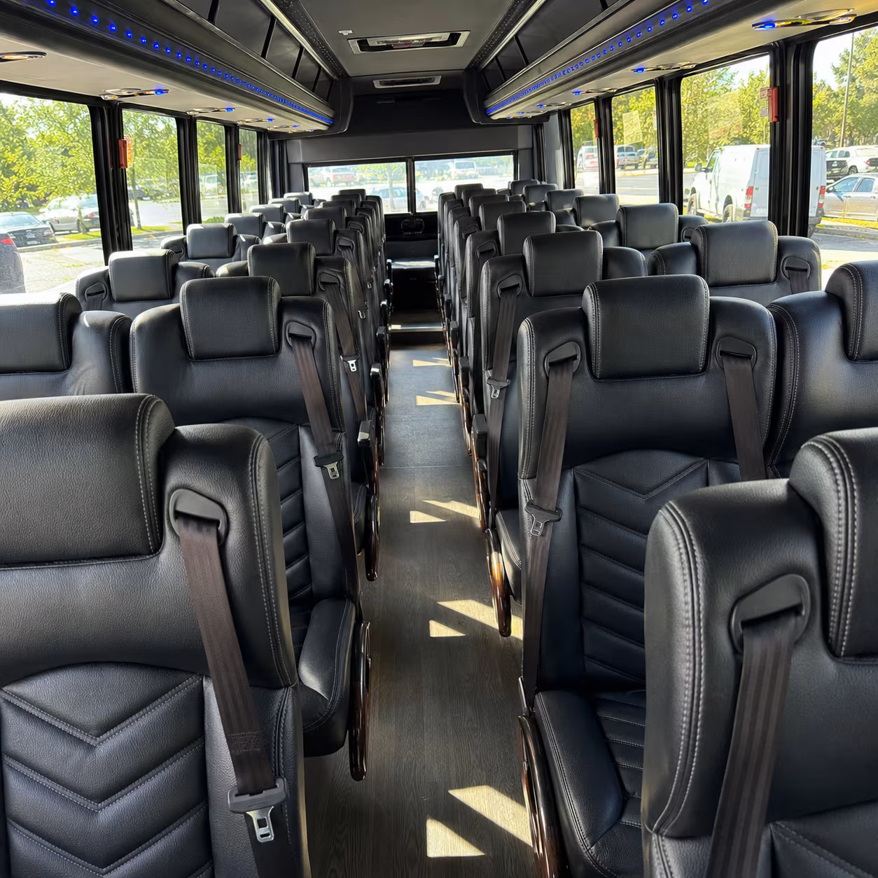 starkville 25 passenger minibus inside