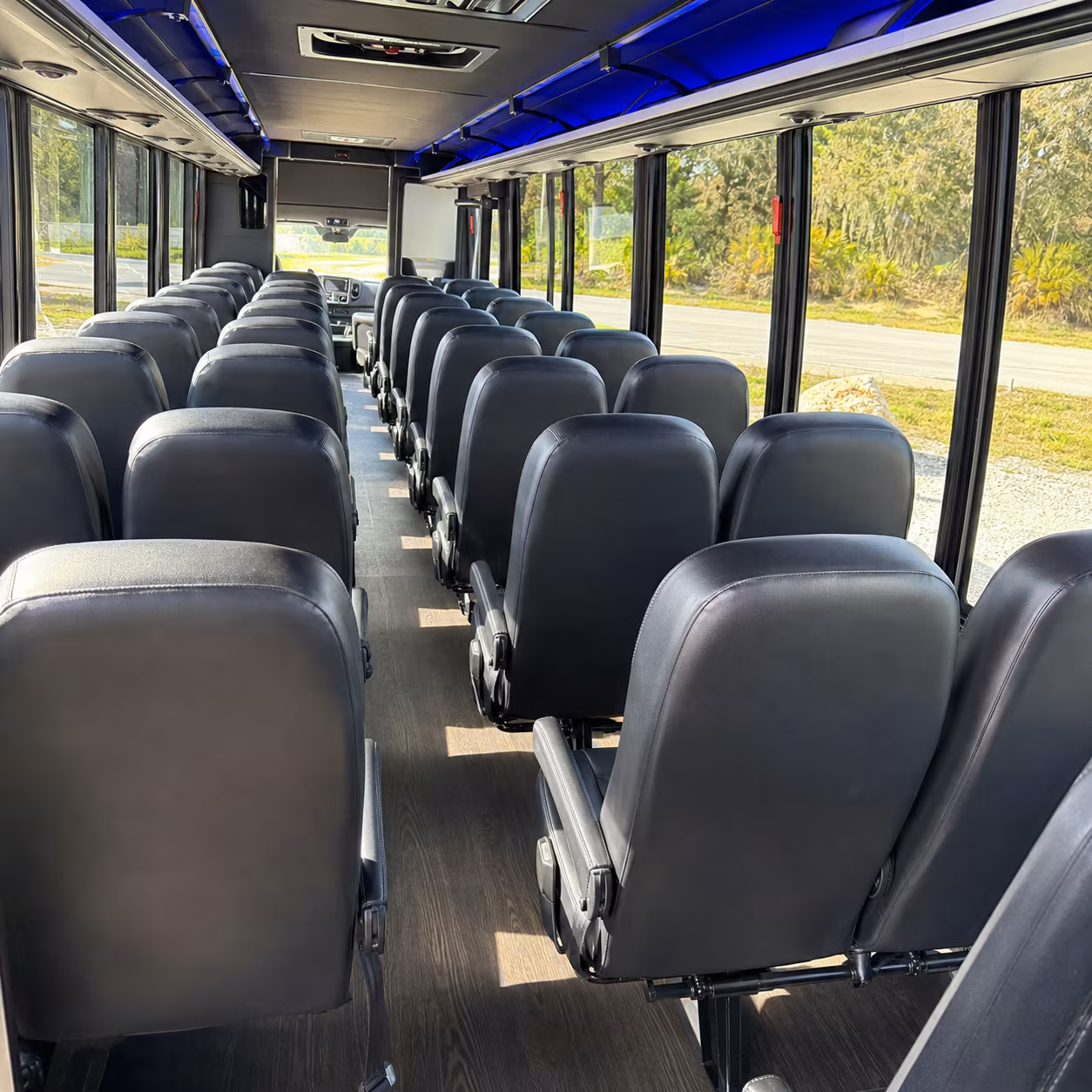 starkville 25 passenger minibus interior