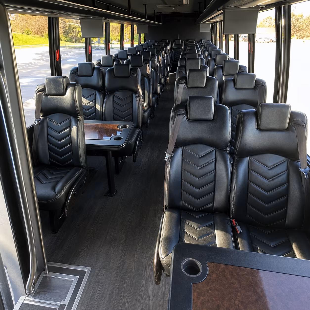 starkville 28 passenger minibus inside