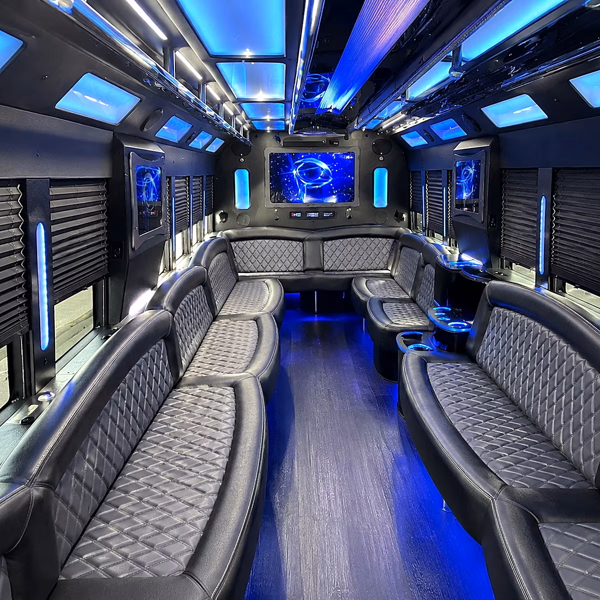 starkville 50 passenger party bus interior