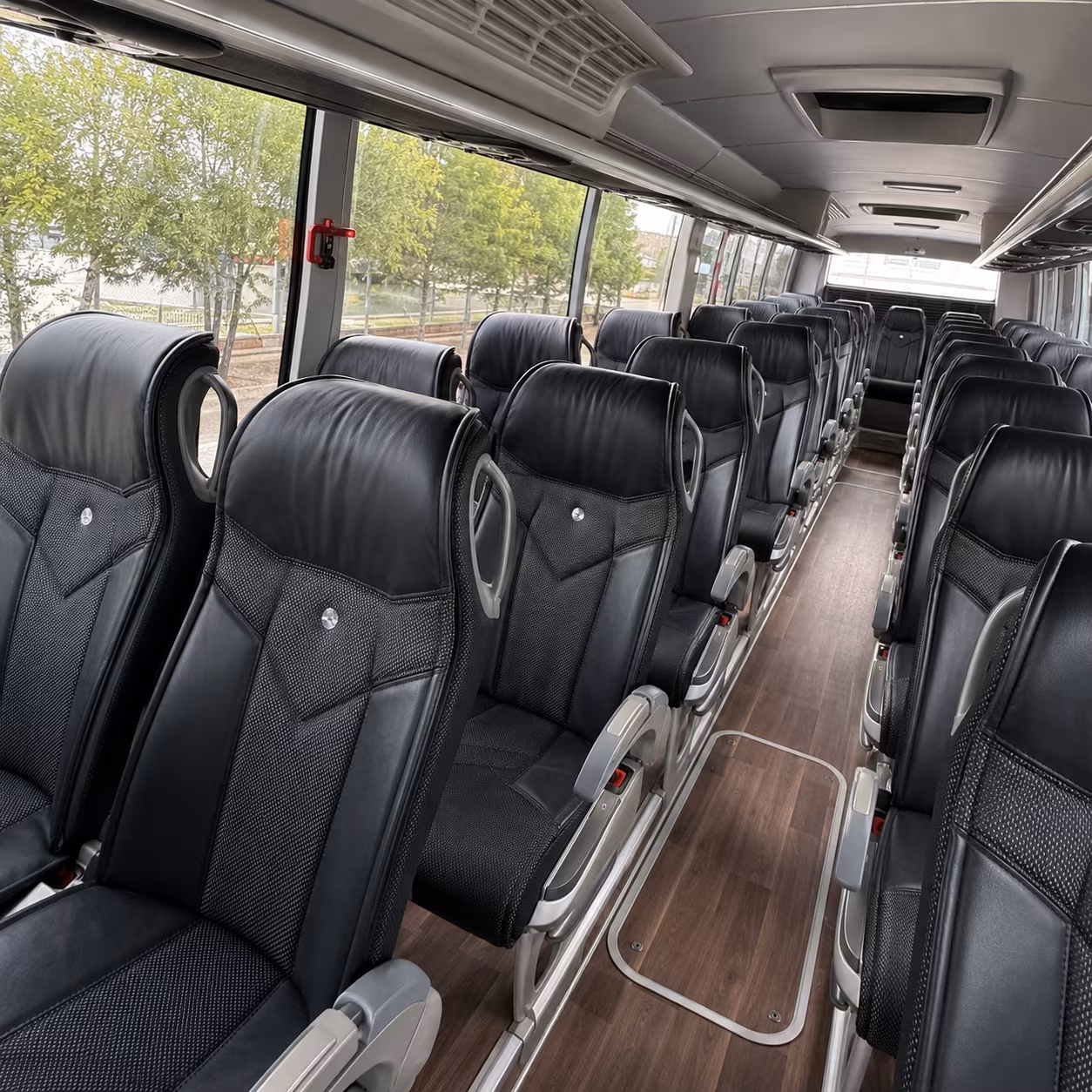starkville 56 passenger charter bus inside