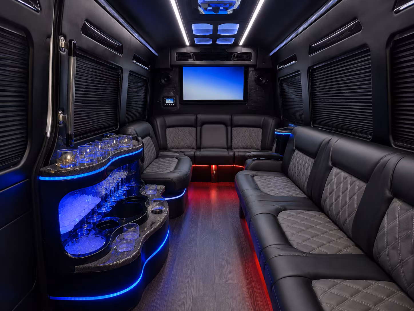 starkville sprinter limousine interior